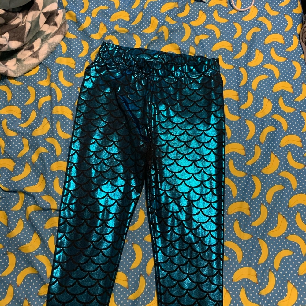 Turquoise mermaid leggings